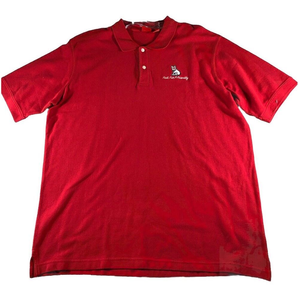 VTG Target Employee Polo Shirt Bullseye The Dog Mens XL Red Short Sleeve Y2K